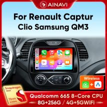Ainavi Autoradio Für Renault Captur Kaptur Clio Samsung QM3 2013 2014 2015 2016 Drahtlose Carplay