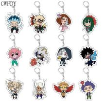 3-19 Stück My Hero Academia Acryl Schlüsselanhänger Izuku Bakugo Katsuki Anhänger Zubehör Cartoon Geschenke für Frauen Männer Schmuck Großhandel