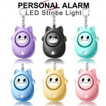 H8 2024 New Cute Cat Personal Alarm, Women's Anti-wolf Artifact, Outdoor Children's and Women's Emergency Self-defense Keychain