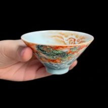 Ungewöhnliche chinesische Teetasse aus Jingdezhen-Porzellan, ästhetische Keramikglasur, handgefertigt, Loong-Zeremonie-Tee für Kung-Fu