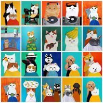 Ruopoty Ölgemälde von Zahlen Katze DIY Handwerk einfach gerahmte Wand kunst moderne Dekoration nach Hause