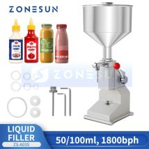 ZONESUN ZS-A03S Manual Liquid Paste Filling Machine Stainless Steel Filler for Sauce, Cream, Shampoo, Lip Gloss, Cosmetics