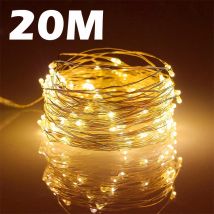 Bajkowe oświetlenie Led z drutu miedzianego USB 20M 200LED świąteczna girlanda lampa zewnętrzna na