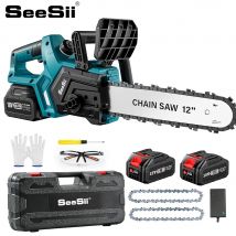 SEESII 12 ''Sega a catena elettrica senza spazzole per Makita Batteria pin Cordless Sega a catena Legna da ardere Taglio di alberi Attrezzo per potatura da giardino