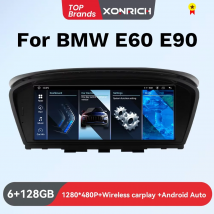XONRICH-Radio con GPS para coche, Reproductor Multimedia Inalámbrico con Android 14, CarPlay, CCC, CIC, para BMW serie 5, E60, E61, E63, E64, E90, E91, E92, E93