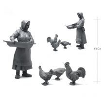 1/35 WWII Russische Frauen Resin Modell Figur Gk Micro Miniatur 3D gedruckt weiß Modell Spielzeug unmontiert und unbemalt Kit
