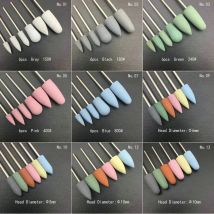 6 sztuk/zestaw gumowe silikonowe wiertło do paznokci frez do Manicure Bit elastyczna maszyna do polerowania elektryczny pilnik do paznokci narzędzia artystyczne