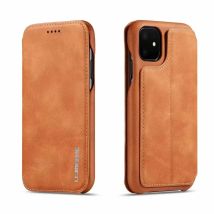 Echtes Leder Flip Cover für iPhone 17 16 15 14 13 12 11 Pro Max Mini XS XR Plus SE Hülle mit Kartenfach, Magnetverschluss und Standfunktion