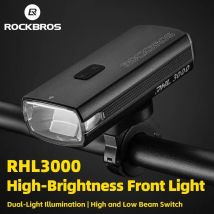 ROCKBROS 3000 lm lampka rowerowa 10000mAh Power Bank typu C ładująca lampa przednia reflektor rowerowy MTB kolarstwo szosowe Flash wyróżnij