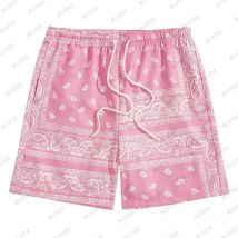 Sommer Neue Damen und Herren Boho Shorts Paisley 3D Gedruckt Schnell Trocknend Strand Badeshorts Hochwertige Workout Gym Kurze Hosen