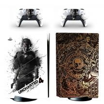 Uncharted 4 PS5 Disc Skin Aufkleber Aufkleber Cover für Konsolen-Controller PS5 Standard Disk Skin Aufkleber Vinyl