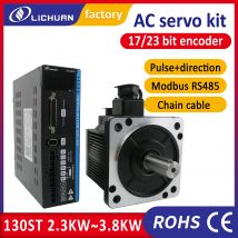 Lichuan Servomotor 2,3 kW 3,8 kW 130M15025 15 Nm Servokit 220 V mit 3M Kettenkabel für CNC-Servomotor und Antrieb