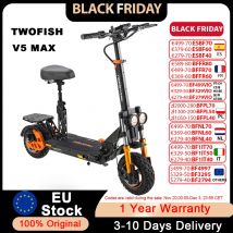 TWOFISH 1500W Scooter elettrico fuoristrada E-scooter pieghevole per adulti 48V18AH 45 km Portata 45 km/h Velocità 11 pollici Pneumatico Doppio freno a disco