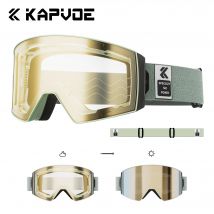 KAPVOE Occhiali da sci fotocromatici per esterni caldi Sport sulla neve invernali per occhiali da neve unisex Occhiali da snowboard magnetici antiappannamento UV400