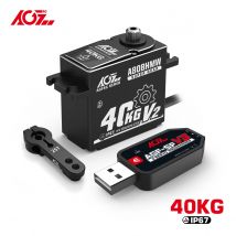 Agfrc a80bhmw v2 stahl zahnräder 40kg programmier bar wasserdicht bls rc lenk servo für auto crawler