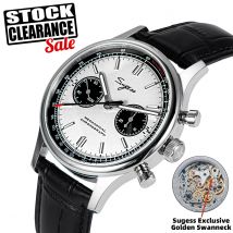Sukness 1963 Pilot zegarek mechaniczny męski chronograf Panda zegarek na rękę siły powietrzne szafir wodoodporny do mewy ruch ST1901 v3