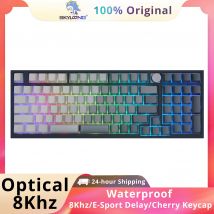 SKYLOONG 8khz Tastiera Ottica USB-C0 Wired Meccanico RGB Retroilluminato GK75/GK87/GK980/GK104 Tastiera Gamer a Bassa Latenza per PC