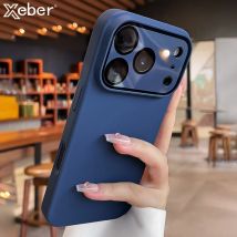 Luxury Matte Slim Hard PC Shockproof Phone Case For iPhone 17 16 15 14 13 12 11 Pro Max Glass Lens Camera Protection Back Cover