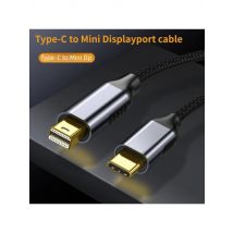 Type C To Mini DP Display Port Thunderbolt Video Mini DP Cable 4K@60Hz Compatible with MacBook Pro MacBook Air More USB C Device