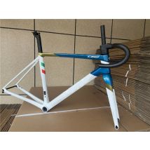 C68 Carbon Rennrad Rahmen Scheibenbremse weiß blau Fahrradrahmen T47 Vollcarbon Rennrad Rahmen Racing Rahmen Lenker