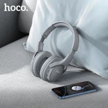 HOCO-auriculares inalámbricos W40 con Bluetooth 5,3, dispositivo de audio con controladores de 40mm, manos libres, compatible con AUX, TF, HiFi, deportivos