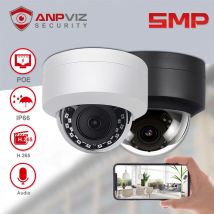 Anpviz 5MP Videocamera IP Outdoor POE Dome Hikvision Compatibile CCTV Cam H.265 Per NVR Audio unidirezionale IP66 IR 30m Danale APP