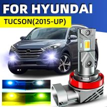 2PCS Auto LED Fendinebbia Anteriori Lampadine Doppi Colori Switchback Bianco Giallo Per Hyundai TUCSON TL TLE 2015 2016 2017 2018 2020