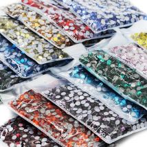 Wysokiej jakości SS6-SS30 szkło Flatback Rhinestone świecące kryształy AB żelazko na diamentowej poprawce dżetów do dekoracji ubrań