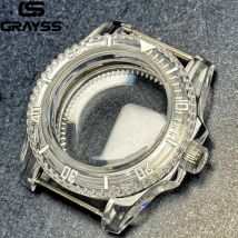 40mm Für SUB Transparent Uhr Fall Grün Luminou Acryl Kunststoff Fall für NH35/NH36 Bewegung DIY Uhr Modifikation zubehör
