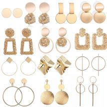 Mode-Statement-Ohrringe 2024, große geometrische runde Ohrringe für Frauen, hängende baumelnde Ohrringe, Tropfenohrring, moderner weiblicher Schmuck