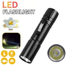 High Power LED Flashlights with Pen Clip Portable Tactical Torch Aluminum Alloys Waterproof Lantern for Outdoor Home Use 21700
