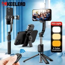 Keelead selfie stick 1070mm mit füll licht drahtlose bluetooth abnehmbare handy halterung für smartphone huawei xiaomi iphone