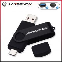 WANSENDA TYP C USB 3.0 Flash-Laufwerk Metall-Stick 512 GB 256 GB 128 GB 64 GB 32 GB 16 GB Memory Stick 2 IN 1 Hochgeschwindigkeits-Pendrives