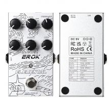 Erok elementares digitales Hall-Pedal 9-Effekte unterstützen die Teile des E-Gitarren-Bass-Effekts im Tap-and-Hold-Modus