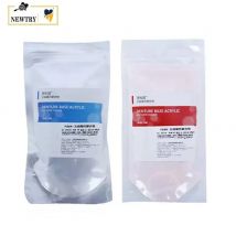 Selbsthärtendes bionisches Prothesenbasis-Harzpulver 100g für Zahntechniker – Biomimetische Blutstreifen-Acryl-Zahn-PMMA-Materialien