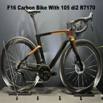 2025 F16 Rennrad Carbon Komplettrad F14 Luxter Rotgold mit 105 R7170 di2 Gruppe 60 mm Carbon Laufradsatz