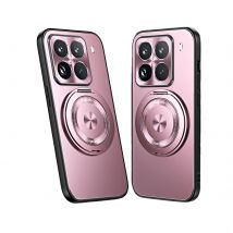 Odporne na wstrząsy etui z bezprzewodowym ładowaniem i magnetycznym mocowaniem do Xiaomi 15 Pro Mi 15s Pro, smukłe, matowe, z obrotową podpórką, twarde etui Magsafe na telefon