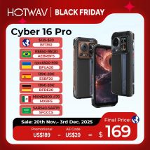HOTWAV Cyber 16 Pro Rugged Phone G100 108MP Mobile Phone 6.6'' FHD+ 2K Display 8GB 512GB Smartphone Android 15 Cellphone