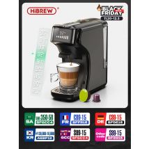 HiBREW Macchina da caffè a capsule 6in1 Caffè espresso multiplo caldo/freddo Cafetera Cappuccino Caffettiera Dolce Gusto Nespresso in polvere H1B
