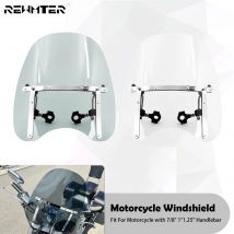Motorrad Klar/Rauch 7/8 "Windschutzscheibe 1" Lenker Windschutzscheibe Für Harley Touring FLHT FLHX Softail Dyna Sportster XL Für Yamaha