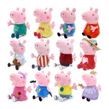 Süße Peppa Pig Plüsch Puppe Schwein Vater Mutter Modell 30CM Kinderspielzeug Cartoon Anime Figur George Kinder Weihnachtsgeschenke
