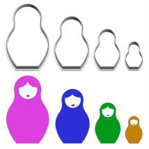 Vier Spezifikationen Cartoon russische Puppen, Schönheits puppen, Plastik formen, Kuchen Fondant Werkzeuge, Keks Sushi und Obsts ch neider