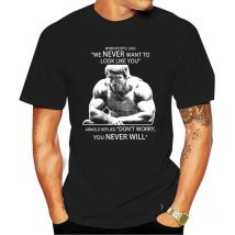 Arnold Schwarzenegger Mr Olympia Herren T-shirt Schwarz Weiß Mode Oansatz T Shirt Mode Kurzarm Mann T-shirt Männliche tees