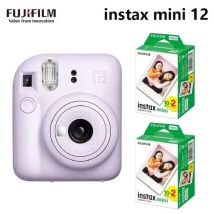 Genuino Fujifilm Instax Mini 12 cámara instantánea con 20 hojas Mini película de papel cámara correa de hombro bolsa accesorios traje de regalo