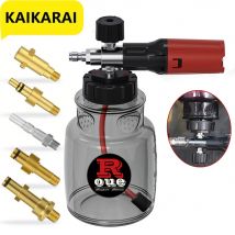 KAIKARAI Brandneues Design auslaufsicherer Schaumstofftopf Hochdruckwaschmaschine silberner Topfgriff Schaumstofftopf