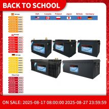 Akumulator litowo-żelazowo-fosforanowy 12V 24V 48V LiFePO4 z BMS 50 100 120 135 180 200 300Ah do wózków golfowych RV do przechowywania energii słonecznej
