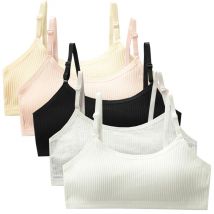 3 pezzi di cotone per bambini intimo per ragazze reggiseni rimovibili spugna tazza pubertà studenti reggiseni da allenamento reggiseni traspiranti per adolescenti