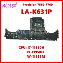 LA-K631P Laptop-Motherboard für Dell Precision 7560 7760 Notebook-Mainboard mit i7 i9-11. Generation CPU 100 % getestet OK