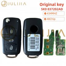 Oryginalny kluczyk zdalnego sterowania do VW VOLKSWAGEN 5K0837202AD Beetle Caddy Eos Golf Jetta Polo Scirocco Tiguan Touran UP 5K0 837 202 AD