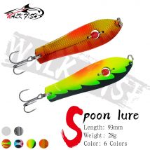 WALK FISH 1Pcs 93mm 28g Spoon Lure Simulation Hard Bait Metal Sequined Three-hook Long-range Submersible Fake Artificial Bait